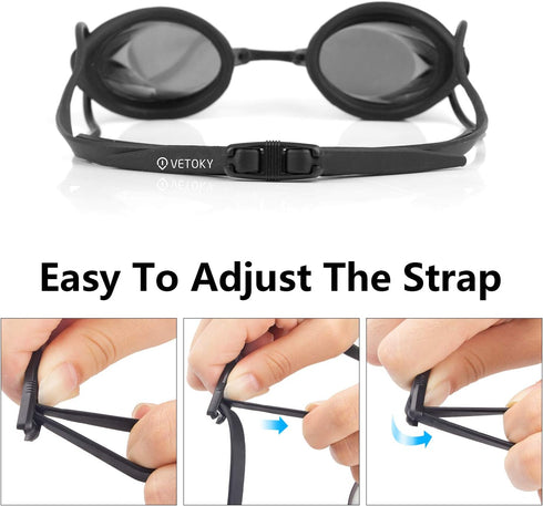 Swim Goggles, Anti Fog Swimming Goggles with UV Protection, Mirrored & Clear