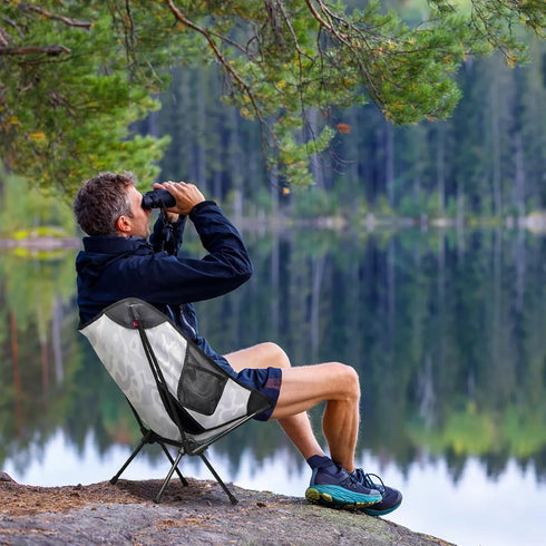 Backpacking Portable Camping Chair, Folding Chairs for Outside, Green Camouflage Lightweight Chair, Outdoor Collapsible