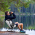 Backpacking Portable Camping Chair, Folding Chairs for Outside, Green Camouflage Lightweight Chair, Outdoor Collapsible