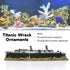 Resin Wreck Ornaments, Titanic Lost Wrecked Boat Ship Aquarium Decoration Ornament Wreck Ornaments