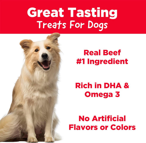 Country 3, 16 oz Kitchen Beef Soft Chew Dog Treats, Great Tasting, Made with Real Beef, Rich in DHA & Omega
