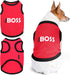 Dog T-Shirt with Embroidered 'The Boss' - Parisian Pet, Lightweight Sleeveless Outfit for Large Dogs - L