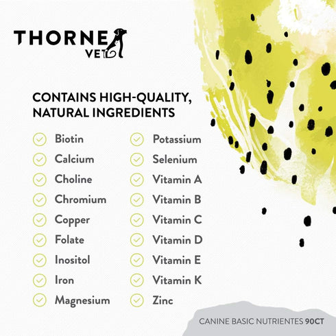 ThorneVET Canine Basic Nutrients Multivitamin Support for Dogs - 90 Soft Chews