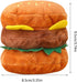 Essivox Plush Dog Toy, Squeaky Hamburger Shape, Soft Chewing Toy for Dogs and Cats, Bite Resistant Pet Supplies