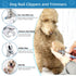 Dog Grooming Kit 6PCS - Dog Brush for Shedding, Dematting Comb, Nail Clipper with File, Flea Comb, Bath Brush - Blue