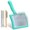 Large Green Dog Brush for Medium to Long Haired Pets, Slicker Brush Removes Loose Hair, Tangles, and Knots