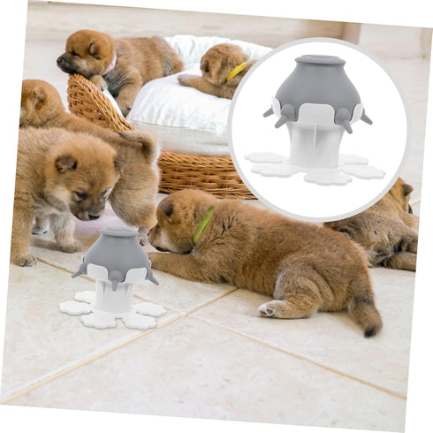 Multi-Puppy Feeding Station - Silicone Dog Feeder with Nipple Pacifiers