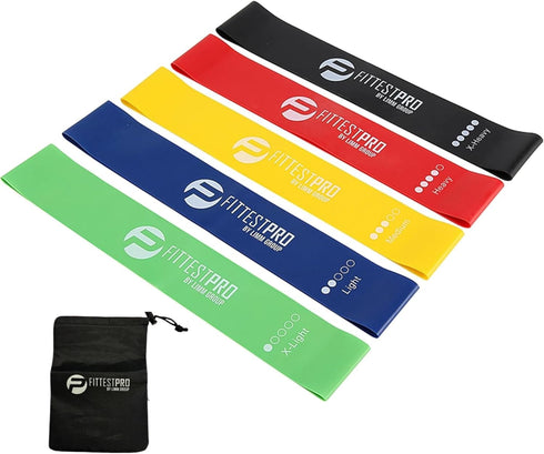Fittest Pro by Limm Resistance Bands for Legs and Butt, Fabric Exercise Loop Bands for Yoga, Pilates, Rehab, Fitness