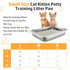 4Pack Surface(2XL:15.7 11.8 2 Fhiny Stainless Steel Kitten Litter Box, Small Size Low Entry Metal Cat Open Litter Pan