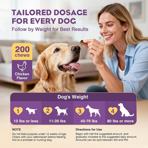 200pcs Immunity Probiotics for Dogs Dog Probiotics for Digestive Health Digestive Enzymes and Prebiotic, Probiotic