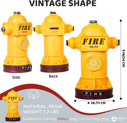 Prefdo Apartment,4.3" 9.4" Potty Training Dog Fire Hydrant, Mini Fire Hydrant for Dogs to Pee On, Resin Puppy Pee Post