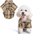 PUPTECK Cute Plaid Dog Shirt, Soft Puppy Cat Polo T-Shirt for Small Medium Dogs, Boy Girl Outfit, Costume M