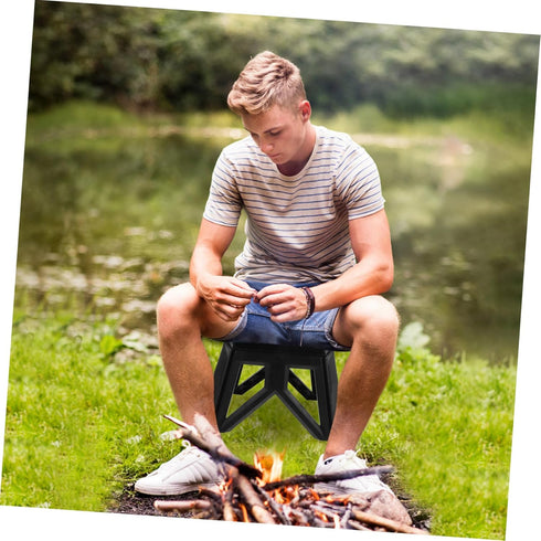 Packable Happyyami Collapsible Camping Stool Portable Folding Chair Entryway Bench Step Stool for Boys and Girls