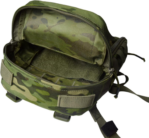Tactical Hydration Backpack for 2L Bladder, Lightweight MOLLE Water Carrier for Hiking, Biking, Running