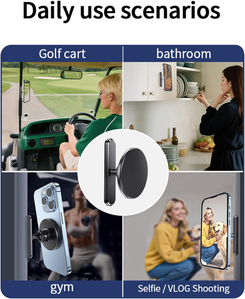NB+ N52 16 15 14 13 12 360 Magnetic Golf Cart Phone Holder Strong Magnet Mount for iPhone MagSafe, Rotation, No