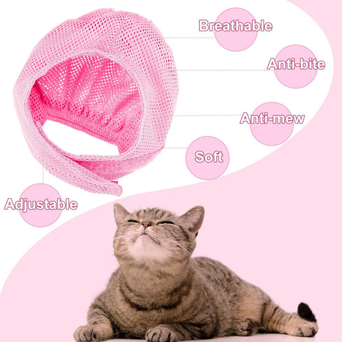 Kritkin 10 Set Pcs Cat Bathing Bag Pet Mesh Shower Bag Anti Bite and Scratch Pet Grooming for Washing Brush, Cat