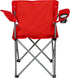 Generic Quad Folding Camp Chair with Cup Holder, Bright Red