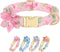 Beirui Cute Girl Dog Collars - Floral Dog Collar with Spring Flower Patterns, Soft Pink Pet Collars for Small Medium
