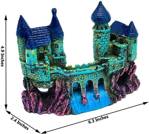Eco-Friendly Resin Castle Aquarium Ornament - Fish Tank Supplies Accessories, Mythical Magic Castle Decoration