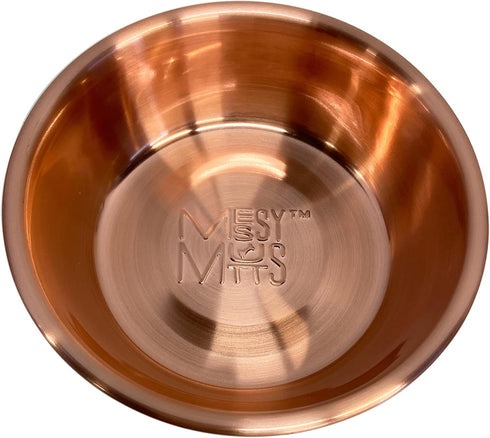 Messy Mutts Copper Colored Stainless Steel Bowl | Fits Messy Mutts Large Silicone Bowl Holders and Large Silicone Lids (Sold Separately) | Dog Food, Water Bowl | 3 Cup (Large)