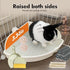 RUBYHOME Chinchilla 20 13.2 6 Rabbit Litter Box Large Bunny Guinea Pig Corner Litter Box Potty Trainer Bigger Pet Pan