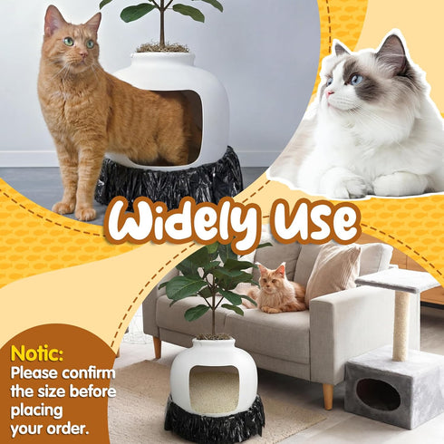 50 Pack 6 X5 Eaasty Disposable Cat Litter Box Liners with Carbon Filters Compatible with Popur Self-cleaning Hooded