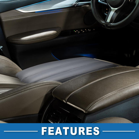 Deep Gray Inflatable Car Sleeping Mat - Comfortable Travel Essential