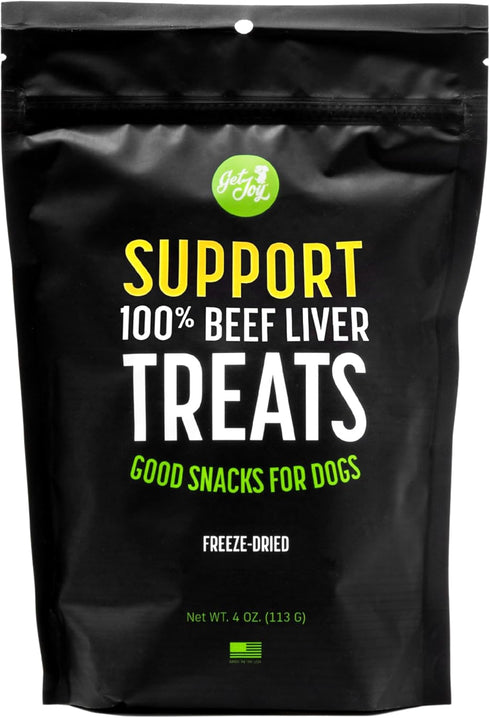 Freeze Dried Superfood 100% Beef Liver Dog Treats, 4 Ounce Bag, High Protein, Grain Free, Made in USA