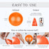 Small Pilates Ball, Mini Workout Ball, 9 Inch Core Ball for Yoga, Physical Therapy, Improves Balance