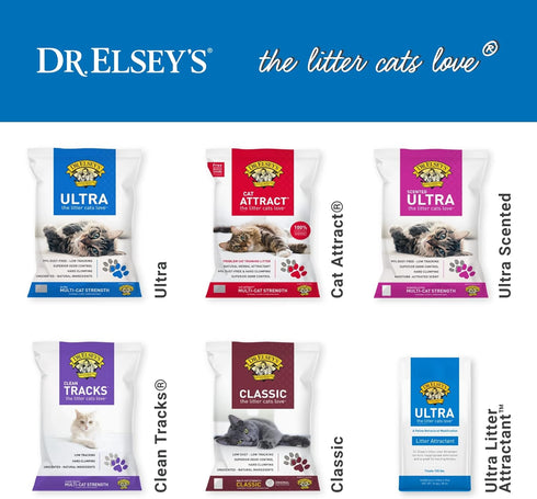 Dr. Elsey’s Premium Clumping Cat Litter - Ultra, 99.9% Dust-Free, Low Tracking, Unscented & Natural Ingredients