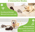 PETGEEK Interactive Squeaky Dog Toy, Automatic Moving Vibrating Dog Balls with Plush Cover, Rechargeable Perro Juguetes
