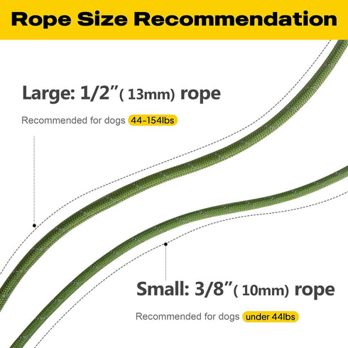 Fida Durable Slip Lead, 6 FT x 1/2" Heavy Duty Loop Leash, Comfortable Strong Rope for Large Medium Dogs, Green