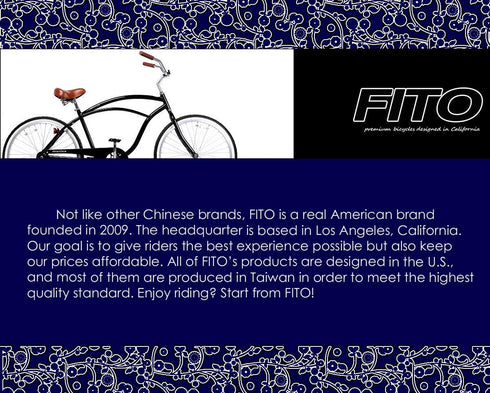 Fito Rubber Handlebar Grips, Brown, Length: 130mm, 22.2mm (7/8") Diameter for Beach Cruiser, Fixie, Road, BMX, and