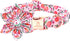 Lionheart Glory Dog Collar with Flower, Pink Peach Adjustable Collar for Small Dogs, Spring Bow