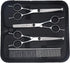 YLEECH 5 1 4CR Professional in Dog Grooming Scissors Kit with Safety Round Tips, Sharp Heavy Duty Stainless Steel Pet