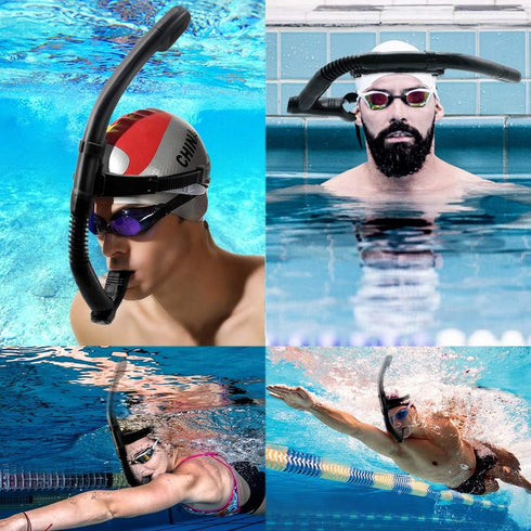 Rotate Function Swim Snorkel for Training Swimming Front Snorkel with Comfortable Mouthpiece for Pool Diving