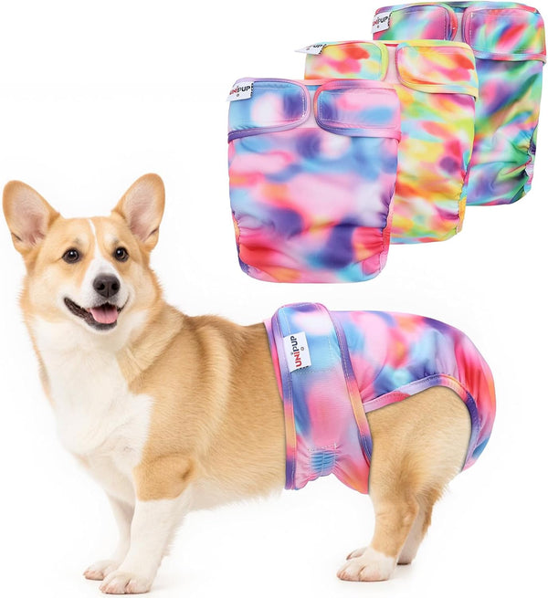 Female Dog Diapers Reusable No Tail Hole Period Panties Washable 3 Pack