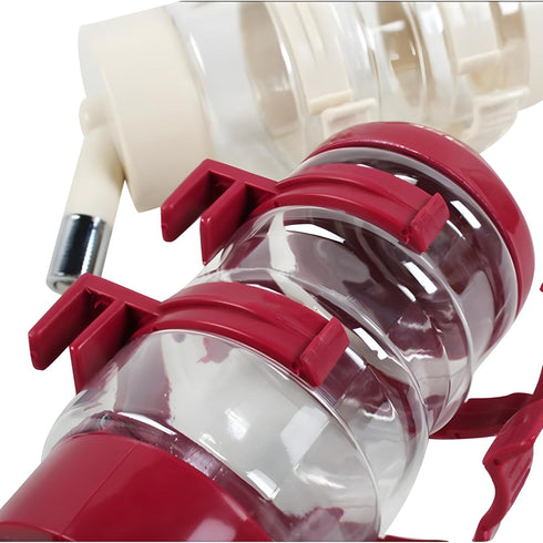 NACOCO Pet Drinking Fountains Dog Water Dispenser with Automatically Feeding Water (Red).