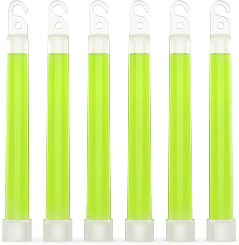 Swiss Safe Premium 6" Glow Sticks - Extra Bright, 12+ Hour Duration, Emergency Ready