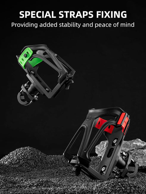 ROCKBROS Adjustable Bike Water Bottle Holder - Cup Holder for 2.3-3" Diameter Bottles, with Screw Tool