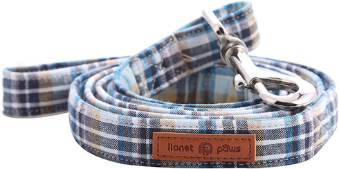Lionet Paws Durable Handmade Grid Dog Leash, Dog Walking Leash with Soft Handle for Cats and Small Medium Large Dogs