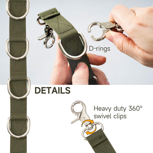 Adjustable Dog Grooming Belly Straps Groomer Extension Straps No Sit Haunch Holder Grooming Restraint for Pet Bathing and Grooming Dog Grooming Loop (Army Green)