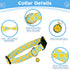 Cute Cotton Dog Collar, Summer Lemon Pattern Adjustable Soft Collar for Small Medium Large Dogs, for Boys and Girls