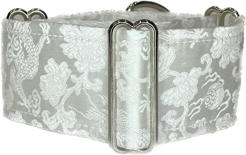 Extra Soft Martingale Dog Collar and Leash Set for Greyhound Saluki Whippet and Similar Breeds, 2'' Wide (M 11''-14'')