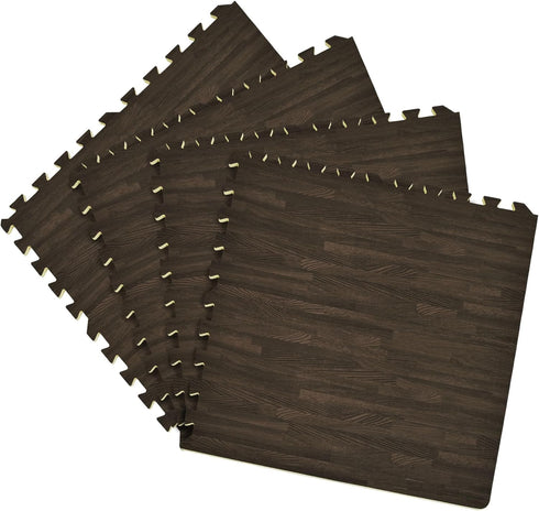 ACHIM 24-Inch Interlocking Anti-Fatigue Foam Floor Tiles, 4 Tiles - 24" x