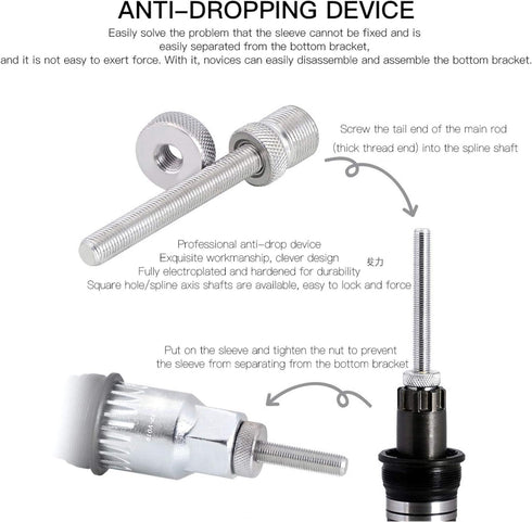 Keenso Bottom Bracket Tool, Bike Hole Spline Maintenance Installation Removal Tool