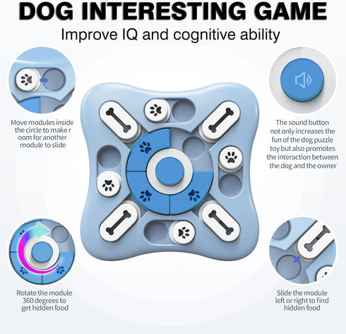 Dog Puzzle Toys - Interactive Enrichment Toys for Large, Medium, Small Dogs, Mentally Stimulating Chew Toys