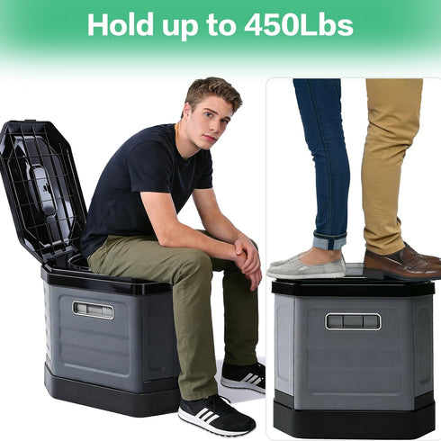 Tfulad Camping Toilet for Adults - Portable Folding Toilet with Lid,Travel Portable Potty for Adults,Porta Potty Car