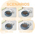 Cat Scratching Board with Ball Track, Cat Scratchers for Indoor Cats, Toy for Mental Exercise (Grey)