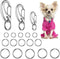 18 Pieces Dog Tag Clip Pet ID Quick Clip Combos with Rings, Stainless Steel Holder for Dog Cat (1.9 Inch, 1.3 Inch, 0.8